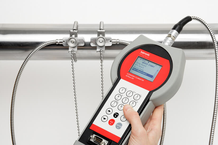 Hand-held ultrasonic flowmeter KATflow 200 Hand-Held Ultrasonic Flow Meter KATflow 200