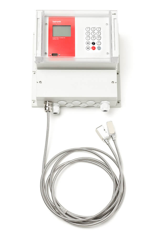 Check of the water flow in a bypass structure of a waterworks by means of dual-channel ultrasonic flowmeter KATflow 150